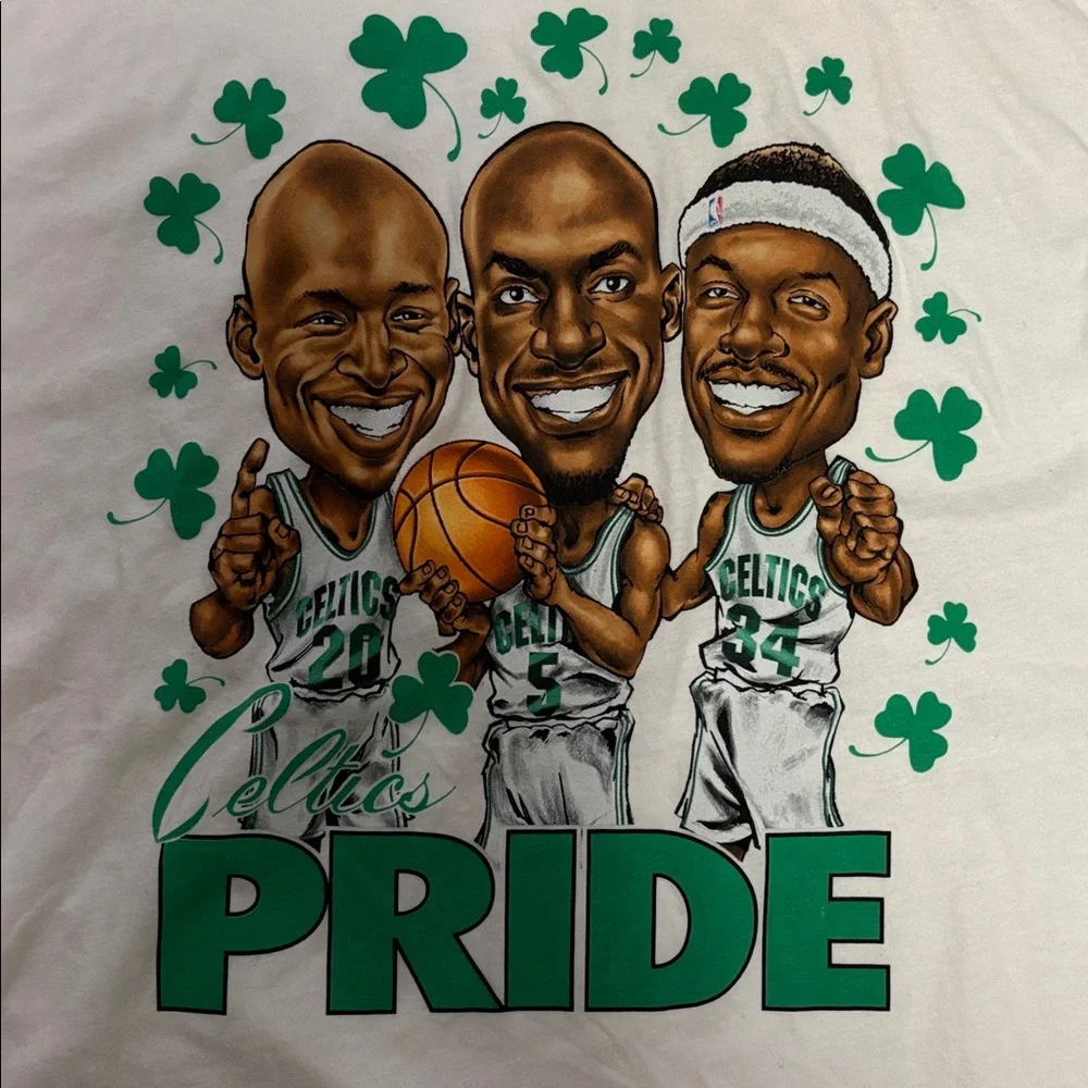 Adidas Vintage Celtics Basketball White Cotton T-Shirt Men’s Size: XL